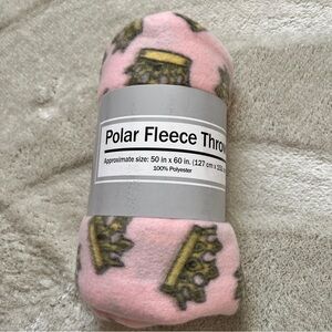 Pink Polar Fleece Throw Blanket